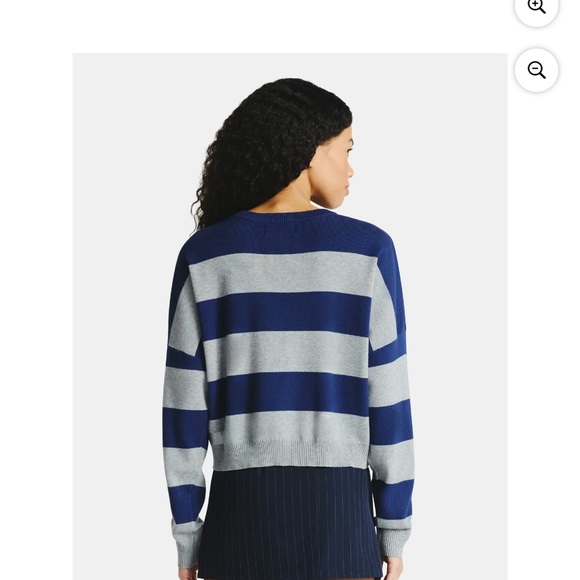 No Boundaries Blue and Gray Striped Sweater - Picture 5 of 5